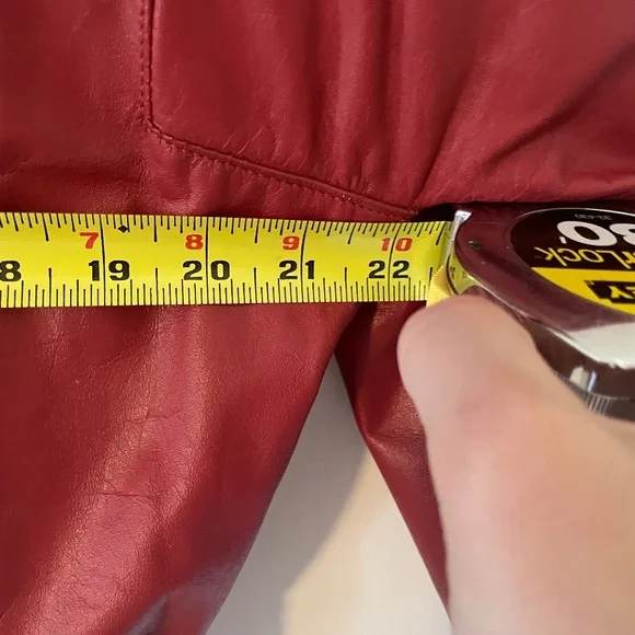 Vintage Red Marco Morani Leather Moto Jacket - Picture 8 of 8